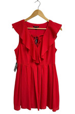 Express women's A line dress ruffle front sleeveless size 12