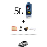 Hoffcar Set Service 4 Filter Und 5L ÖL FüR Fiat 500L 1.6 D Multijet 88Kw Von 2