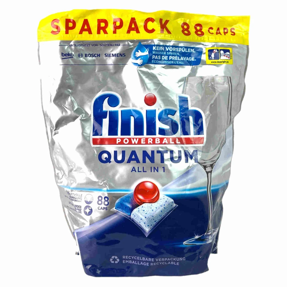 Finish Powerball Quantum All in 1 Geschirrspültabs Spülmitteltabs 88 Stück Tabs - Bild 2 von 3