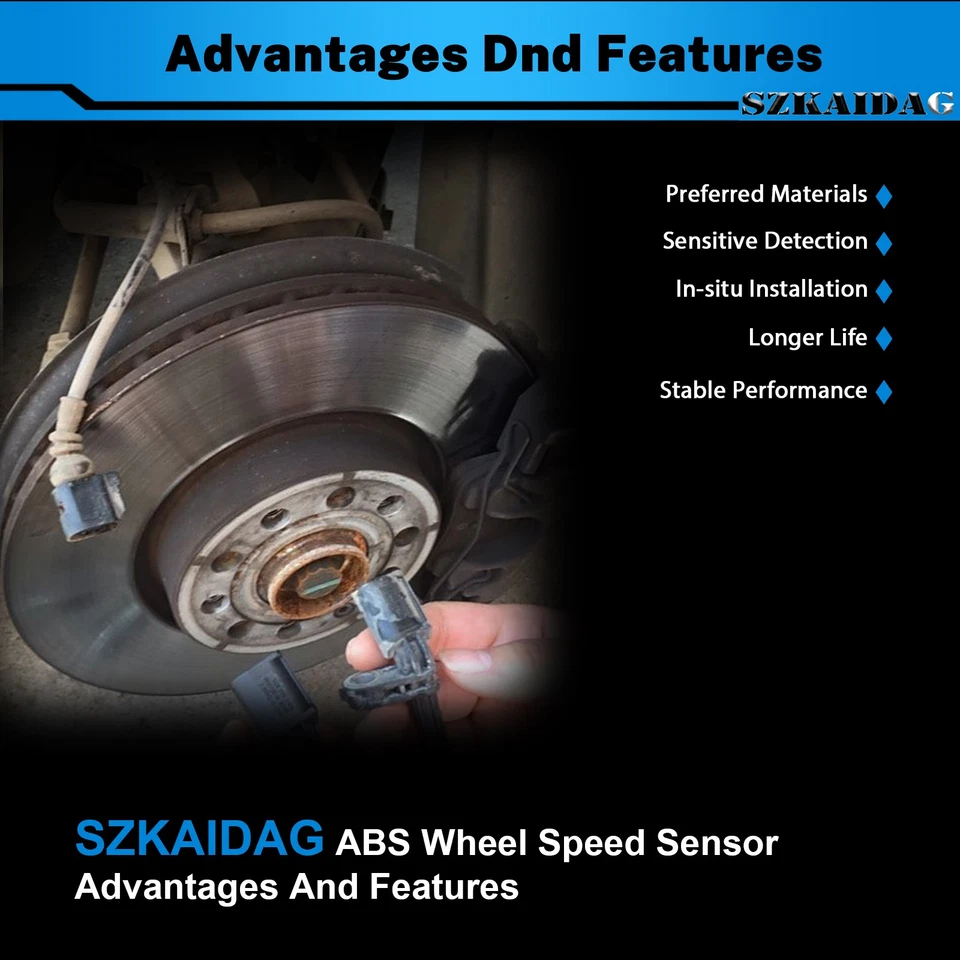 Sensor de velocidad de rueda ABS del lado del pasajero delantero para 99-04 FORD E250 E350 Super Duty Foto 4 de 4