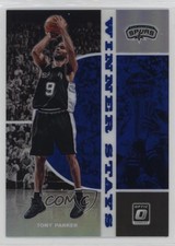 2019 Panini Donruss Optic Winner Stays Blue Prizm 64/85 Tony Parker #14 HOF 8mm
