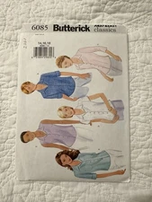 Butterick Women’s Blouse Sewing Pattern 6085 Size 14-18 Uncut Vintage