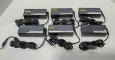 Lot of 6 Lenovo 65W 20V 3.25A Slim Tip Power Supplies 3-Prong Cords Not Included