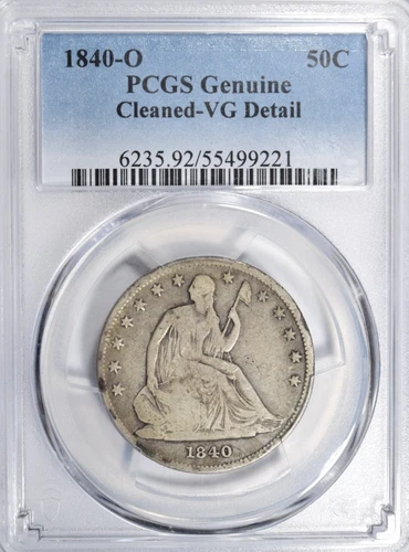 1840-O SEATED LIBERTY HALF DOLLAR ~ VERY ORIGINAL LOOK FOR A DETAILS PCGS VG!