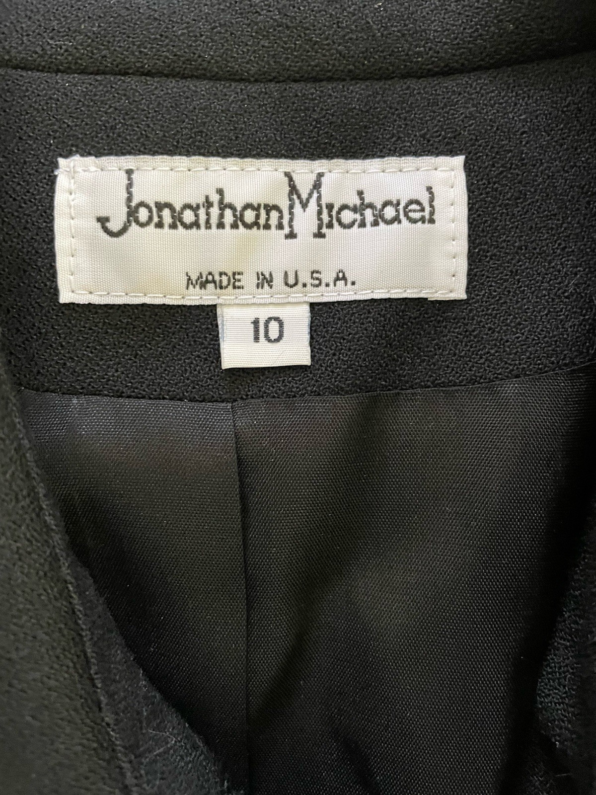 Jonathan Michael Black Button Front Lined Wool Bl… - image 4