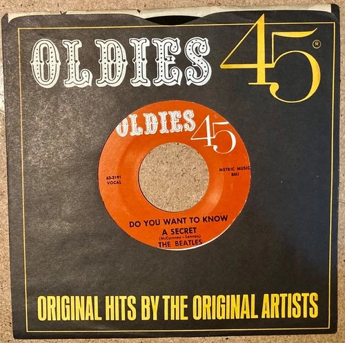 The BEATLES NM 1964 Oldies 45 Do You Want To Know A Secret With Original Sleeve