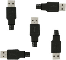 5 Sets USB Type a 4 Pin Male Jack Connectors Adapter Plug Socket Connector Solde