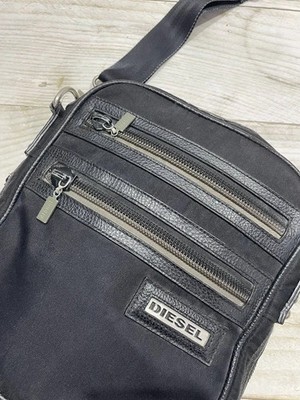 Vintage Diesel Messenger Bag Y2K Avant-Garde Leather/Nylon Men