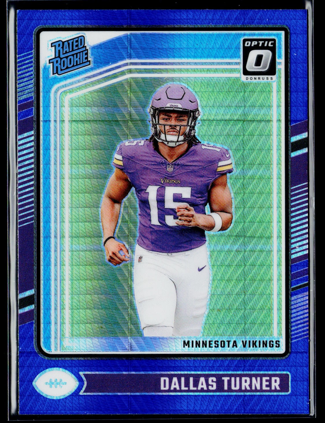 2024 Donruss Optic #224 Dallas Turner Minnesota Vikings Blue Hyper