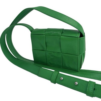 Bottega Veneta Intrecciato Mini Cassette Crossbody Bag Parakeet