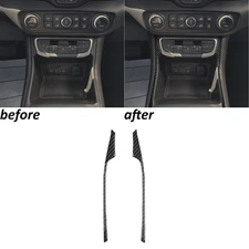 Real Carbon Fiber Console Gear Shift Side Panel Trim Strip For GMC Terrain 18-23