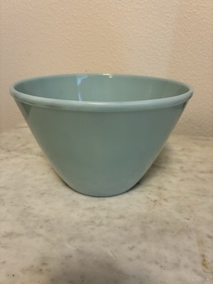 FIRE-KING #14 Delphite Blue Mixing Bowl Ovenware USA Vintage Glass - 8.5  Diam