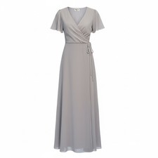 Show Me Your Mumu Noelle Flutter Wrap Dress Show Me The Ring Gray Size Small