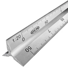 OCM Metric Triangular Engineer Scale Ruler (Proffessional Grade Solid Aluminu...