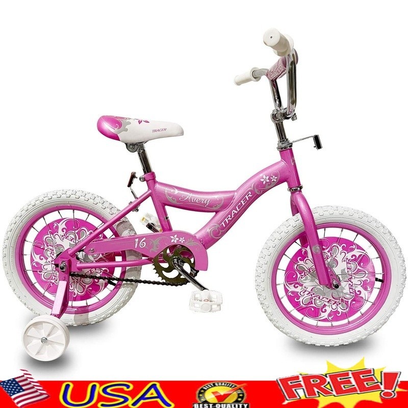 Kids BMX Bike 16 inch Coaster Brake Chrome Rims Adjustable Seat Fun Riding Toy