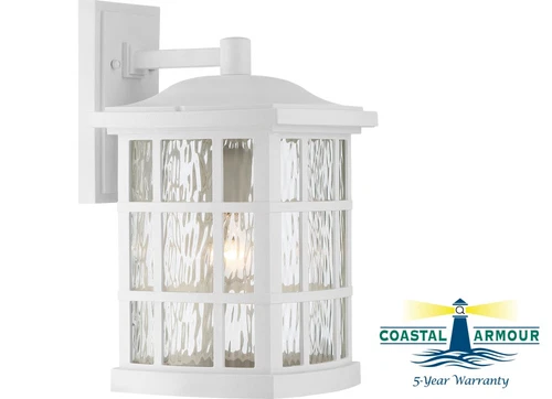 Quoizel SNN8409W Stonington Outdoor Wall Sconce, 1-Light 100 Watts, Fresco - Picture 1 of 1