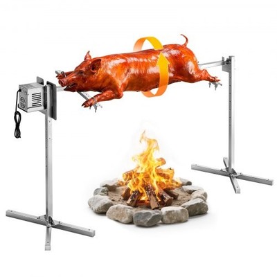 Rotisserie Grill, AC120V 8 Level Height Electric Rotisserie Grill Kit, BBQ Grill
