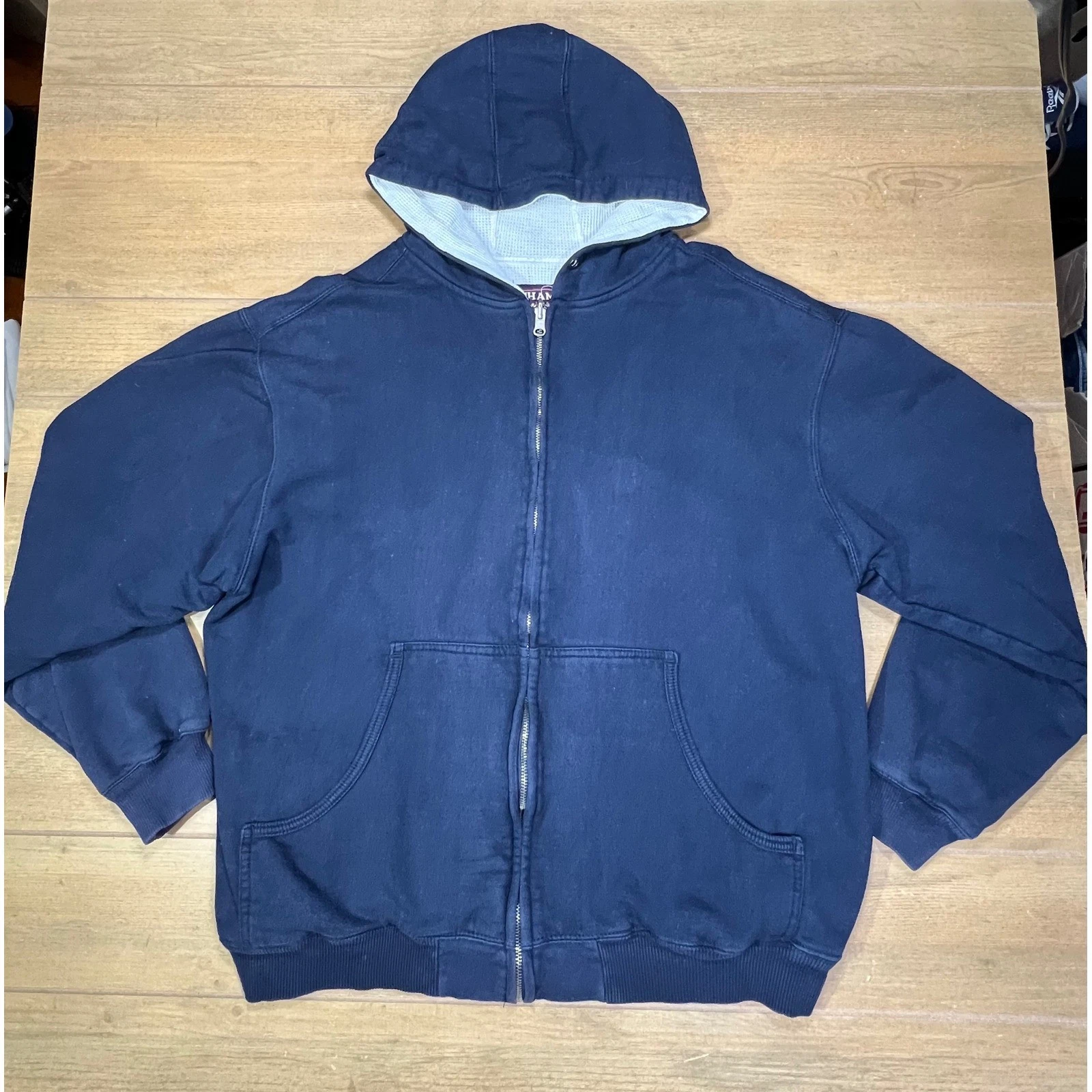 Champs Sports Navy Blue Sz XL Zip Up waffle Lined hoodie reversible active wear
Opens in a new windo
