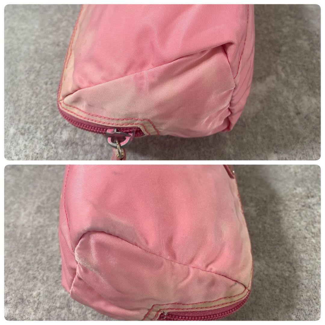 Prada Pouch Triangular Logo Cosmetic Case Tessuto… - image 6