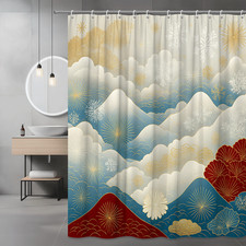 Elegant Snowy Mountain Shower Curtain - Winter Decor