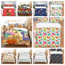 3D Cartoon Dinosaur Pattern Background Quilt Cover Duvet Cover Comforter set