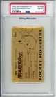 Gold Boarding Pass (Pikachu) - 1998 ANA Pokemon Jet - PSA8