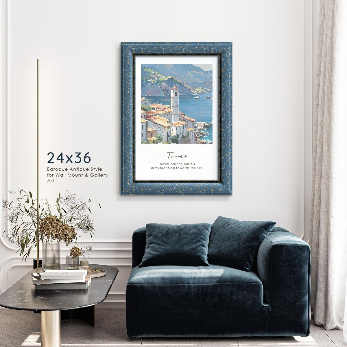 Picrit 24x36 Poster Frame, Vintage 24 x 36 Picture Frame, Retro
