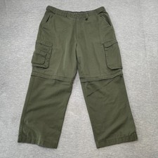 Boy Scouts Pants Adult 38 Green Cargo Convertible Uniform Relaxed Fit 38x27