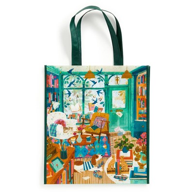 Galison Bookshop Afternoon Reusable Shopping Bag (Tote Bag)