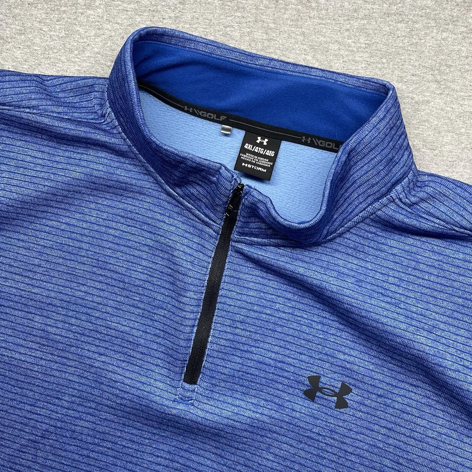 Under Armour Storm Jacket Mens 4XL Blue 1/4 Zip Pullover Golf Comfort