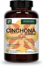 HERBANA Cinchona Officinalis Quinine ~ Potent Immune & Digestive Health - 120ct.