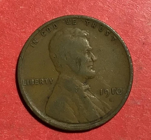 1910S US LINCOLN Cent! "San Francisco" Mint! VG Details! Lower Mintage! Coin!