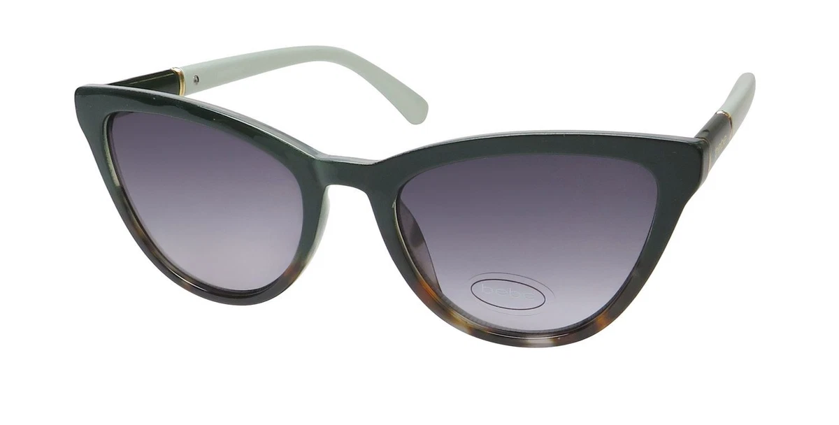 Bebe Women’s Cat-Eye Sunglasses – Black & Teal – 100% UV Protection (NWT) bebe Women main image 4