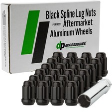 Black Lug Nuts For 2002-2009 Chevrolet Trailblazer With Aftermarket Wheels