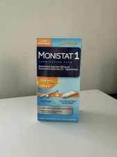 Monistat 1 OVULE Insert plus External Cream 1 Day Treatment Exp 8/26 Dentedbox