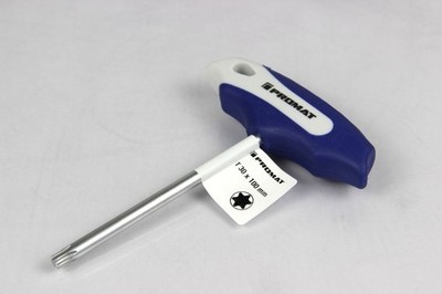 Promat T30x100mm Internal TORX  T-Handle Screwdriver Socket Wrench S2 Steel