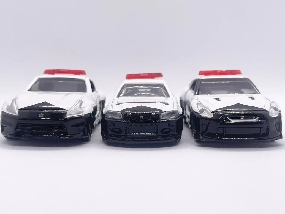¡Juego de 3 coches de policía japonesa Tomica!!/Nissan Fairlady Z/GT-R/Takara Tomy de JAPÓN Foto 4 de 4