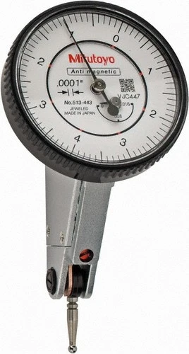513-443-10A Mitutoyo Dial Test Indicator: 0-4-0, 0.000200" Accuracy, Horizontal