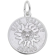 Sun Valley Idaho Charm - Metal - Sterling Silver