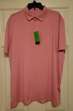 IZOD Golf Men's Solid Mesh Polo Shirt Pink Size Large NWT