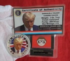 Rare 1 Tr oz .999 Silver Color Round TRUMP 4 More Years President Race MAGA COA