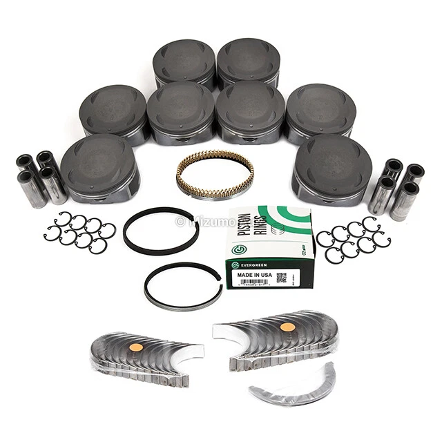 Pistons Main Rod Bearings Fit 04-12 Infiniti Nissan Armada Pathfinder 5.6 VK56DE - Image 2 of 4