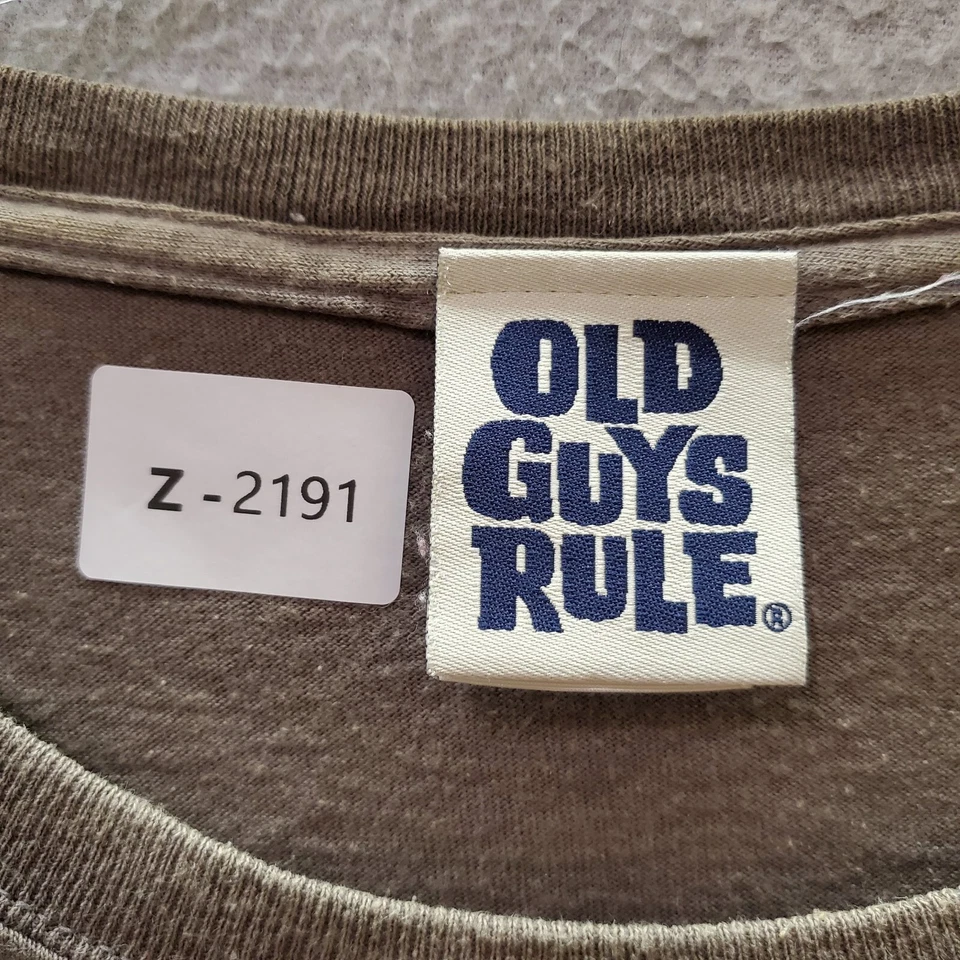 Camiseta DE COLECCIÓN Old Guys Rule Hombres 3XL Marrón Clásico Camión Old Faithful Camiseta LEER Foto 4 de 4