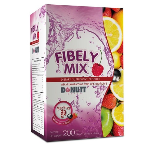 3 x DONUTT FIBELY MIX Faserpulver Getränk Nahrungsergänzungsmittel gemischt Beerengeschmack - Bild 6 von 12
