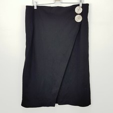  SUSSAN  Womens Black Skirt w/ Button Detail  Size XXL or AU 18