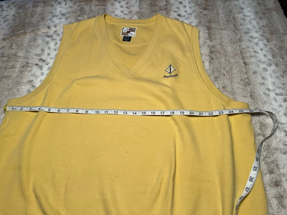XXL 2000’s Cutter & Buck Interlachen Golf Course Deep V Neck Knit Sweater  - Image 4 of 4