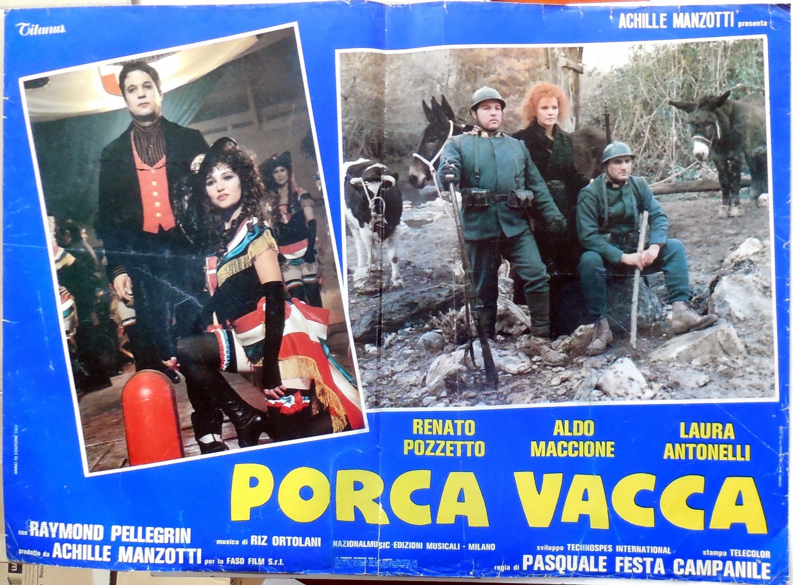 fotobusta lobbycard PORCA VACCA RENATO POZZETTO ALDO MACCIONE LAURA ANTONELLI