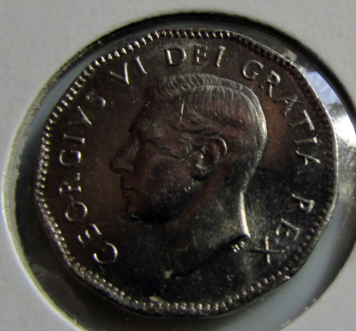 Canada 1949 5 Cents Nickel High Grade Severe Die Clash Error