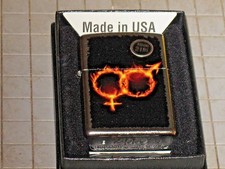 New USA ZIPPO Lighter 28446 Man Woman Fire Holy Spirit Church Street Chrome Case
