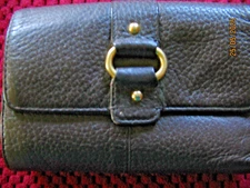 Wilsons Kiss Lock Wallet Organizer Coin Change Purse Card Holder Leather